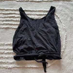Black & White Lululemon Wrap Tank Top